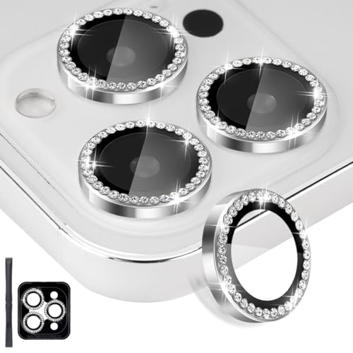 Camera Lens Protector for iPhone 16 Pro/16 Pro Max, Diamond Silver - color: Diamond Silver