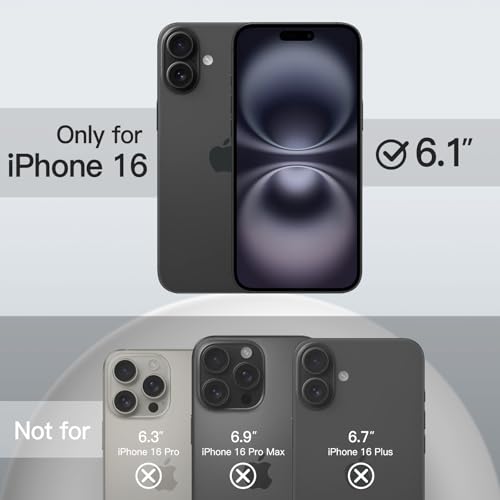 JETech Silicone Case for iPhone 16, Navy Blue | Silky Soft Touch, Shockproof Protection, Scratch Resistant, Microfiber Lining - color: Navy Blue, size: iPhone 16