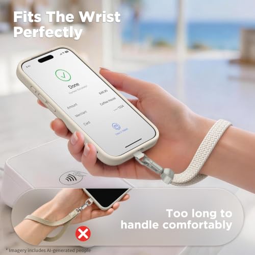 SURPHY Elastic Phone Wrist Strap, Phone Lanyard, Key Chain Lanyards - color: A- Stone