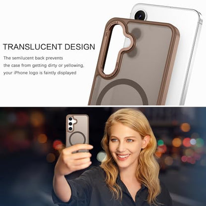 BENTOBEN Magnetic for Samsung Galaxy S24 Plus Case [Compatible with Magsafe] Translucent Matte Slim Thin Shockproof Anti-Yellow Women Men Protective Phone Cases Cover for Samsung S24 Plus 6.7", Bronze - color: Bronze