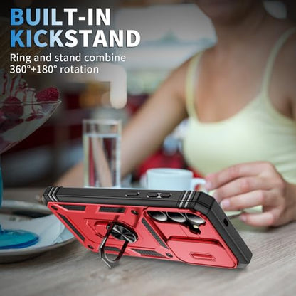 PASNEW Case for Samsung Galaxy S25 FE,6.7 inch,Red - color: Red, size: Galaxy S25 FE (6.7 inch)