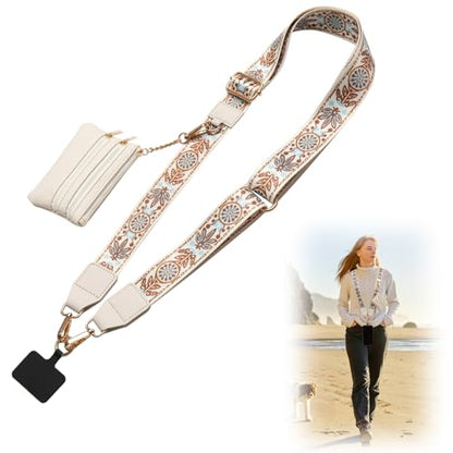 Cell Phone Lanyard Crossbody with Wallet, Versatile Clip and Go Phone Strap - color: N