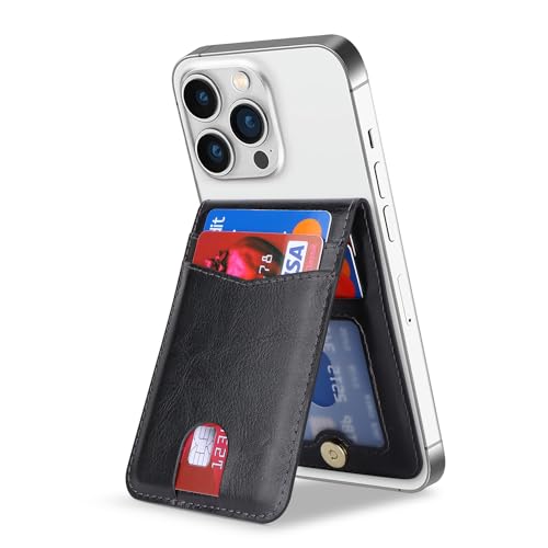 Cavor Compatible with Magsafe Wallet, Magnetic Wallet for iPhone, Black - color: C-Black