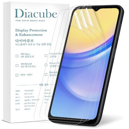 3-Pack for Samsung Galaxy A25 Flexible TPU-EPU Screen Protector [Not Glass] [0.1S Fingerprint Unlock] [Real-Time Self-Healing] HD Clear, Unbreakable, Bubble Free Easy Installation with Alignment Jig - size: Galaxy A25