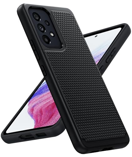 BNIUT for Galaxy A53-5G Phone Case: Dual Layer Samsung A53 5G Cover Black | Non Slip Matte Textured Protective Cases, Military Grade Shockproof Drop Protection, for Daily Use, Black - color: Black, size: For Samsung A53