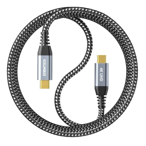 ZeroneTeck USB C Data Cable 20Gbps 3FT, USB C 3.2 Gen 2X2 4K@60Hz Video UHD - color: Black, size: 3FT, style: Straight
