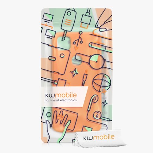 kwmobile Case Compatible with Google Pixel 4a Case - Slim Protective TPU Silicone Phone Cover - Fruity Orange - color: Fruity Orange