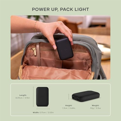 Satechi OntheGo 67W GaN Wall Charger, PD 3.0 + PPS, Dual USB-C Ports, Black - color: Black