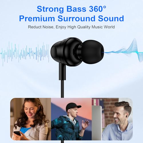 for Samsung Ear Buds Wired Earbuds for Samsung Galaxy S26 Ultra S25 FE Edge - color: Black