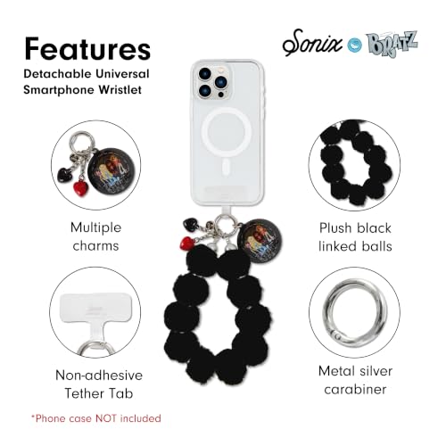 Sonix Phone Wristlet - Detachable Universal Smartphone Wrist Strap, Hands-Free Lanyard Cellphone Bracelet with Tether Tab - color: Bratz 25th Anniversary