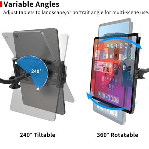 APPS2Car Tablet Car Mount Holder for iPad Truck Holder Long Arm Extension - style: 1st Generation