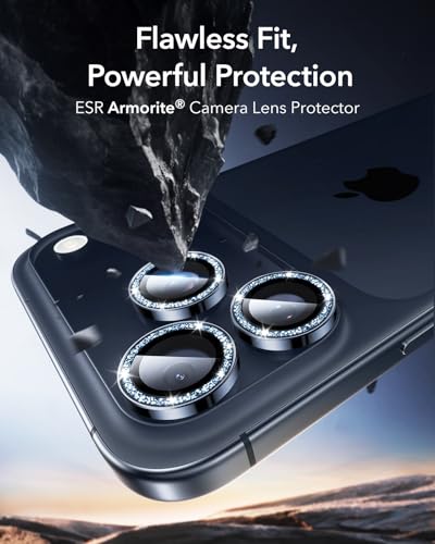 ESR for iPhone 17 Pro Max/17 Pro Camera Lens Protector, 1 Pack,Glitter Blue - color: Blue Shimmer