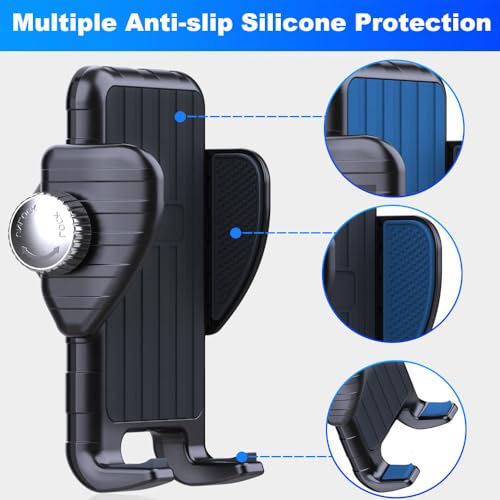 Phone Holder Spin Bike Mount, Goosencek Handlebar Clamp Holder Fit Peloton, Treadmill, Wheelchair, Indoor Exercise Bicycle, Mic Stand, Scooter, Stroller - Fit iPhone 15 Pro 14 13 & All 4-7" Cell Phone