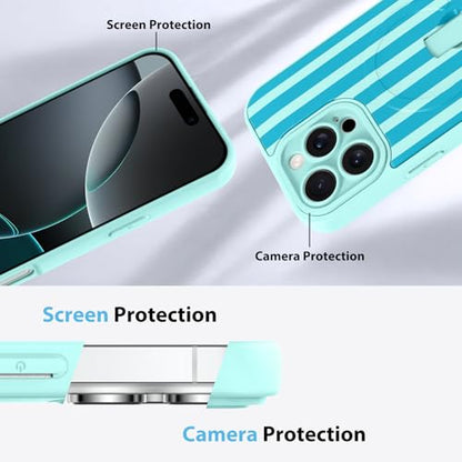 KANGHAR Compatible with iPhone 16 Pro Case Stripes -Blue - color: Blue-Stripes, size: iPhone 16 Pro