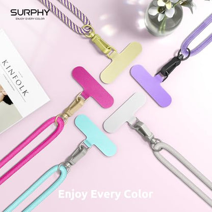 SURPHY Phone Lanyard Crossbody, Phone Strap Crossbody with 2 Tether Tabs - color: Hot Pink