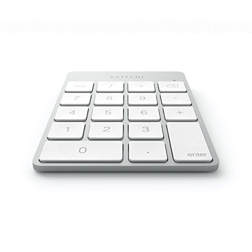 Satechi Slim Aluminum Bluetooth Keypad, 18-Key Number Pad, Silver - color: Silver, size: Micro USB