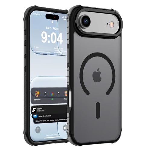DEERLAMN Strong Magnetic Case for iPhone Air 6.5-Inch,[Compatible with Magsafe][Military Grade Drop Protection] Translucent Matte Shockproof Protective Phone Cover-Frosted Black - color: Black, size: for iPhone Air 6.5-Inch