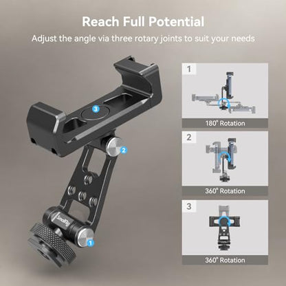 SmallRig Adjustable Phone Mount for DJI Stabilizers - style: with Cold Shoe Mount