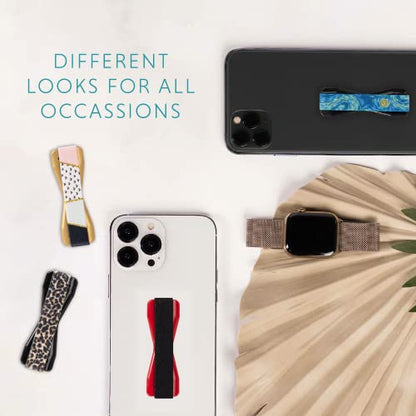 LOVEHANDLE Original Universal Phone Grip - Black Strap, Red Base