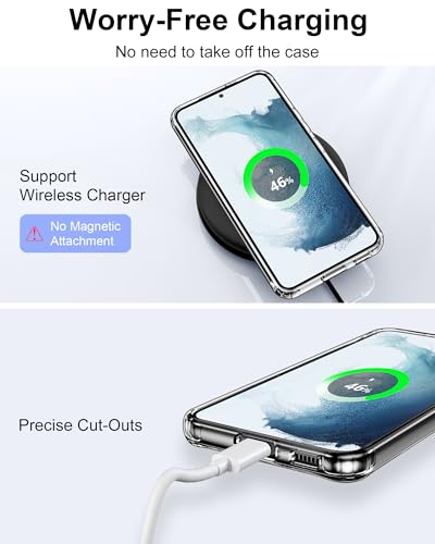 HOOMIL Case for Samsung Galaxy S22 5G 6.1-Inch, Non-Yellowing, Drop Protection, Anti-Scratch Transparent Hard Back Phone Cover - Crystal Clear - color: Clear, size: Samsung Galaxy S22