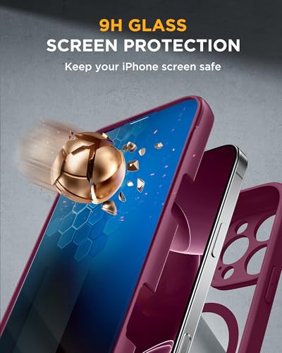 miracase Privacy for iPhone 16 Pro Max Case, 25° Anti-Spy, Plum - color: Plum, size: iPhone 16 Pro Max