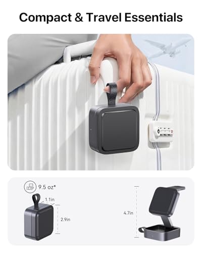 3 in 1 Charging Station for Samsung, Foldable Wireless Charger Station, Travel Magnetic Fast Charger Stand for Galaxy S26-S21/Z Fold/Flip Series, Galaxy Watch Ultra/8-5 & Galaxy Buds Pro/3/2 Series