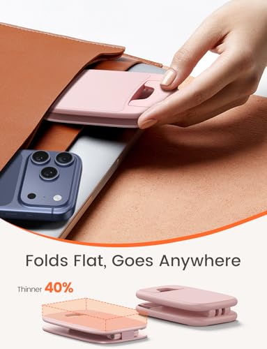 Lamicall Foldable Ultra-Thin Phone Holder, Pink Desk Accessories for Women - color: C-Pink