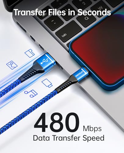 iPhone Charger [Apple MFi Certified] USB A to Lightning Cable 6FT, 3Pack - color: Blue, size: 6FT, style: USB A to Lightning