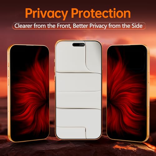 Privacy Screen Protector for iPhone 16 Pro Max 2 Pack 6.9 inch - color: for iPhone 16 Pro Max (Red)