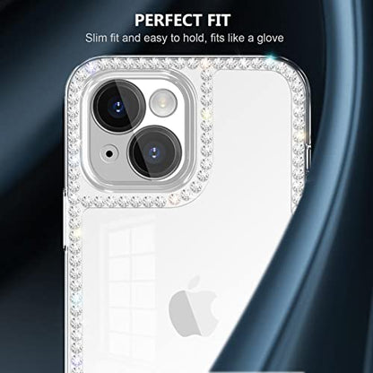 Compatible with iPhone 12 Case for Women Girls 3D Glitter Sparkle Bling Case Luxury Shiny Cute Crystal Clear Charms Rhinestone Diamond Bumper Soft TPU Cover Case for iPhone 12 - size: iPhone 12