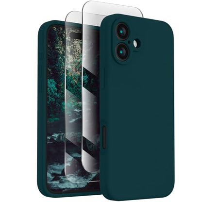 FireNova Designed for iPhone 16 Case, 6.1", Teal | Silicone Upgraded [Camera Protection] Phone Case, with Soft Anti-Scratch Microfiber Lining Inside - color: Teal, size: Iphone 16