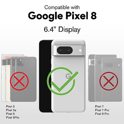 VENA vCommute for Google Pixel 8 Wallet Case, Black | Military-Grade Drop Protection, Premium Leather Magnetic Flap Cover, Hidden Card Holder, RFID Blocking, Multi-Angle Kickstand - size: Google Pixel 8, style: Pixel 8