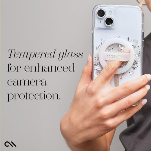 Case-Mate Camera Lens Protector with Twinkle Rings for iPhone 15 / iPhone 15 Plus - Double Tempered Glass - Durable, Anti-Scratch - Ultra HD View w/Night Shooting, Bling, Case Friendly, Easy Install - size: iPhone 15 / iPhone 15 Plus