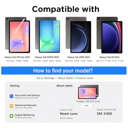 CoBak 2-Pack Tempered Glass Screen Protector for Samsung Galaxy Tab S10 Lite 11-inch, Installation Frame, 9H Hardness, Anti-Scratch - size: Galaxy Tab S10 Lite