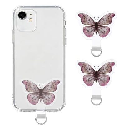 uxcell Phone Tether Tab Universal Butterfly - color: Brown