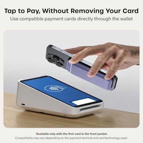 Satechi MagSafe Wallet Stand, Card Holder, NFC Pass-Through - color: Purple