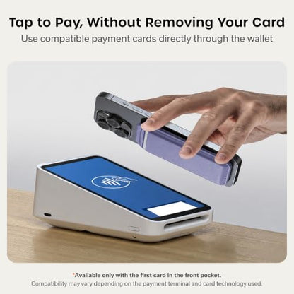 Satechi MagSafe Wallet Stand, Card Holder, NFC Pass-Through - color: Purple