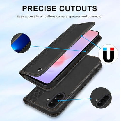 Wallet Case for Samsung Galaxy A27 5G 6.7 inch 2026 - PU Leather Flip Cover with Card Holder Slots, Strong Magnetic Folio Phone Case, Black - color: Black, size: Samsung Galaxy A27 6.7"