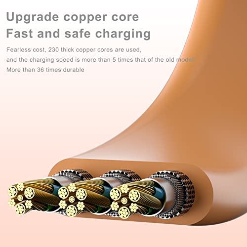 SIQIWO Retractable Multi USB C Charging Cable 3 in 1, QC3.0 Fast Charger - color: Orange