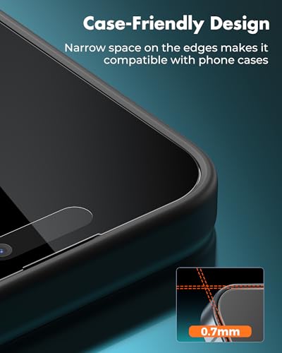 UNBREAKcable 2PCS Screen Protector for iPhone 15-1 Privacy Tempered Glass+1 Clear Glass Double Shatterproof [Easy Installation Frame] [9H Hardness] [Case Friendly] Anti-Scratch for iPhone 6.1 inch - size: iPhone 15