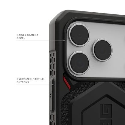 URBAN ARMOR GEAR UAG Designed for iPhone 17 Pro Case Monarch Pro - Compatible with MagSafe Military Grade Protective Cover, Kevlar Black - color: Monarch Pro - Kevlar Black
