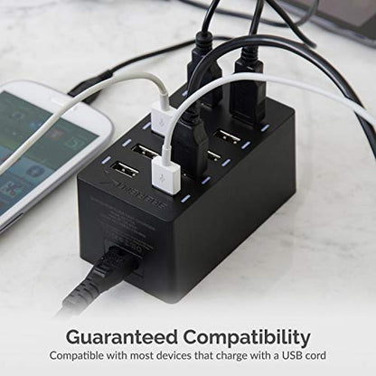 SABRENT 60W 10-Port USB Charging Station, Auto-Detect (AX-TPCS) - size: 10-Port