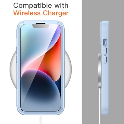 JETech Case for iPhone 14, 360° Protection, Light Blue - color: Light Blue