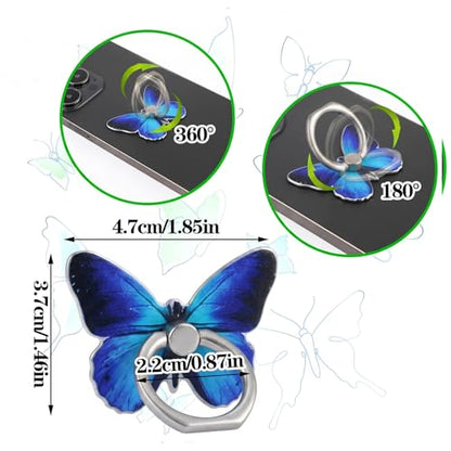 Ymapinc 4Pcs Butterfly Phone Ring Grip, Cute Butterfly Phone Ring Stand