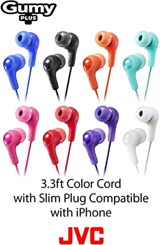JVC Gumy HAFX7BN in Ear Earbud Headphones, Black - color: Black, size: No Mic