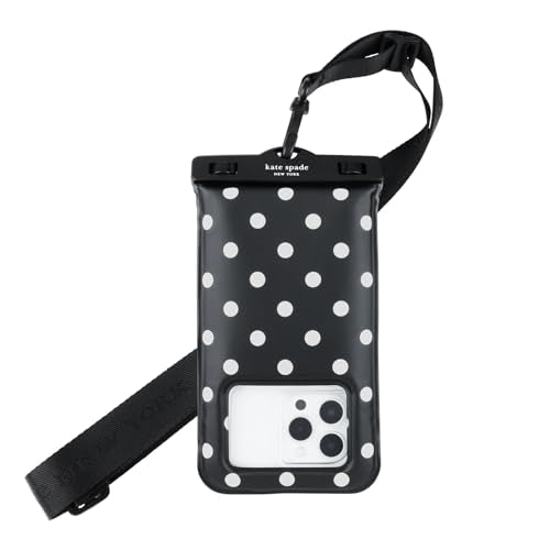 kate spade new york IP68 Floating Waterproof Phone Pouch - Picture Dot | Stylish Touchscreen Floating Waterproof Phone Case w/Crossbody Lanyard - Fits All Phones -Beach Cruise Ship Travel Essentials - color: Picture Dot