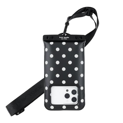 kate spade new york IP68 Floating Waterproof Phone Pouch - Picture Dot | Stylish Touchscreen Floating Waterproof Phone Case w/Crossbody Lanyard - Fits All Phones -Beach Cruise Ship Travel Essentials - color: Picture Dot