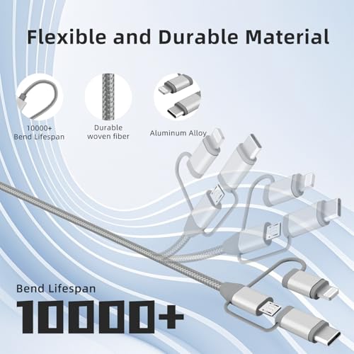 MFi Certified 3 in 1 Multi Charging Cable 1Pack - size: 1 Pack,3.4ft