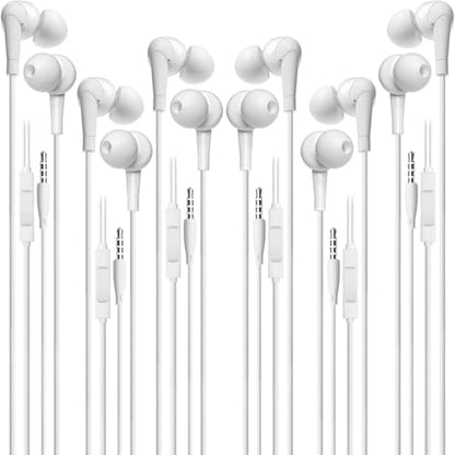 Earbuds Wired [Clear Call], [MFi Certified] 3.5mm Headphones with Microphone Volume Control HiFi Stereo Ear Buds for iPhone/iPad/Kindle/Weather Radio [6Pack]