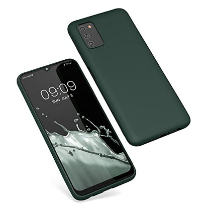 kwmobile Case Compatible with Samsung Galaxy A03s Case - Soft Slim Protective TPU Silicone Cover - Moss Green - color: moss green